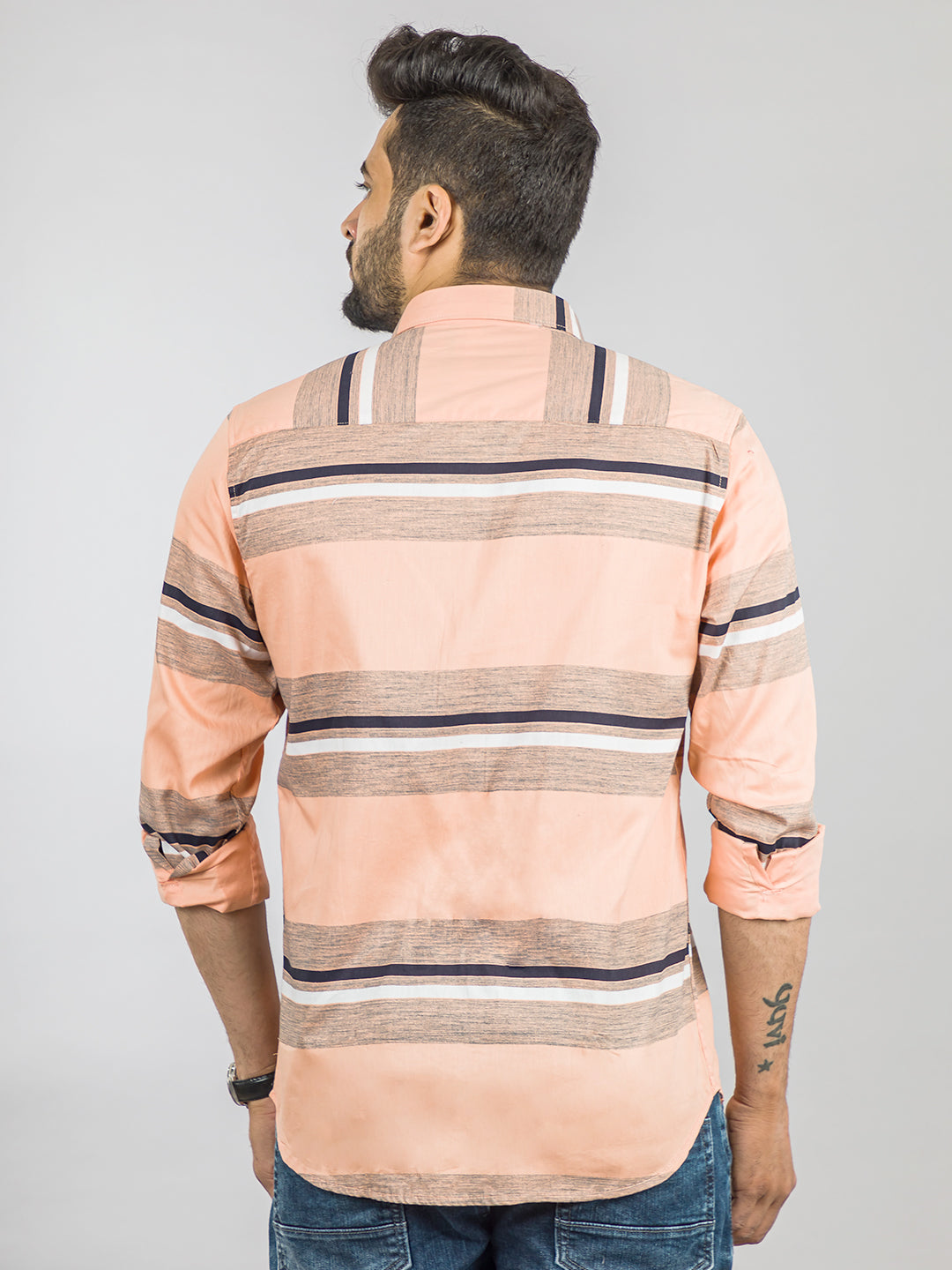 Stripes Coral Peach Shirts