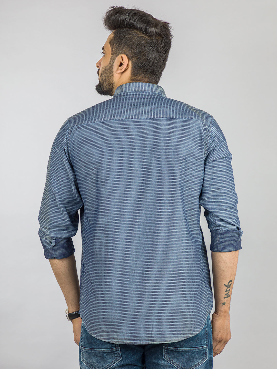 T-Shirts With Attached Solid Blue Shirt