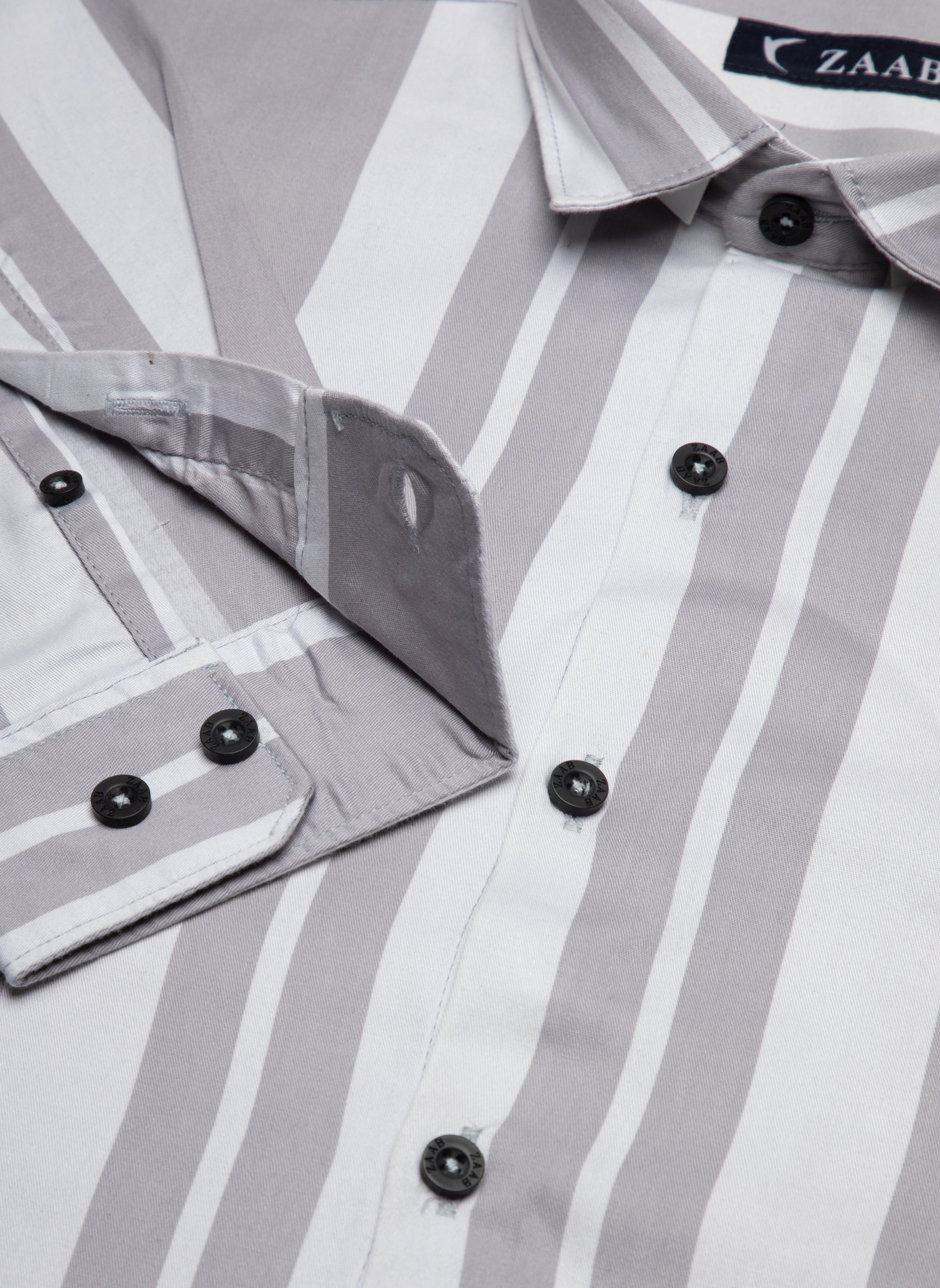 Barcode Stripes Lava Gray Shirt