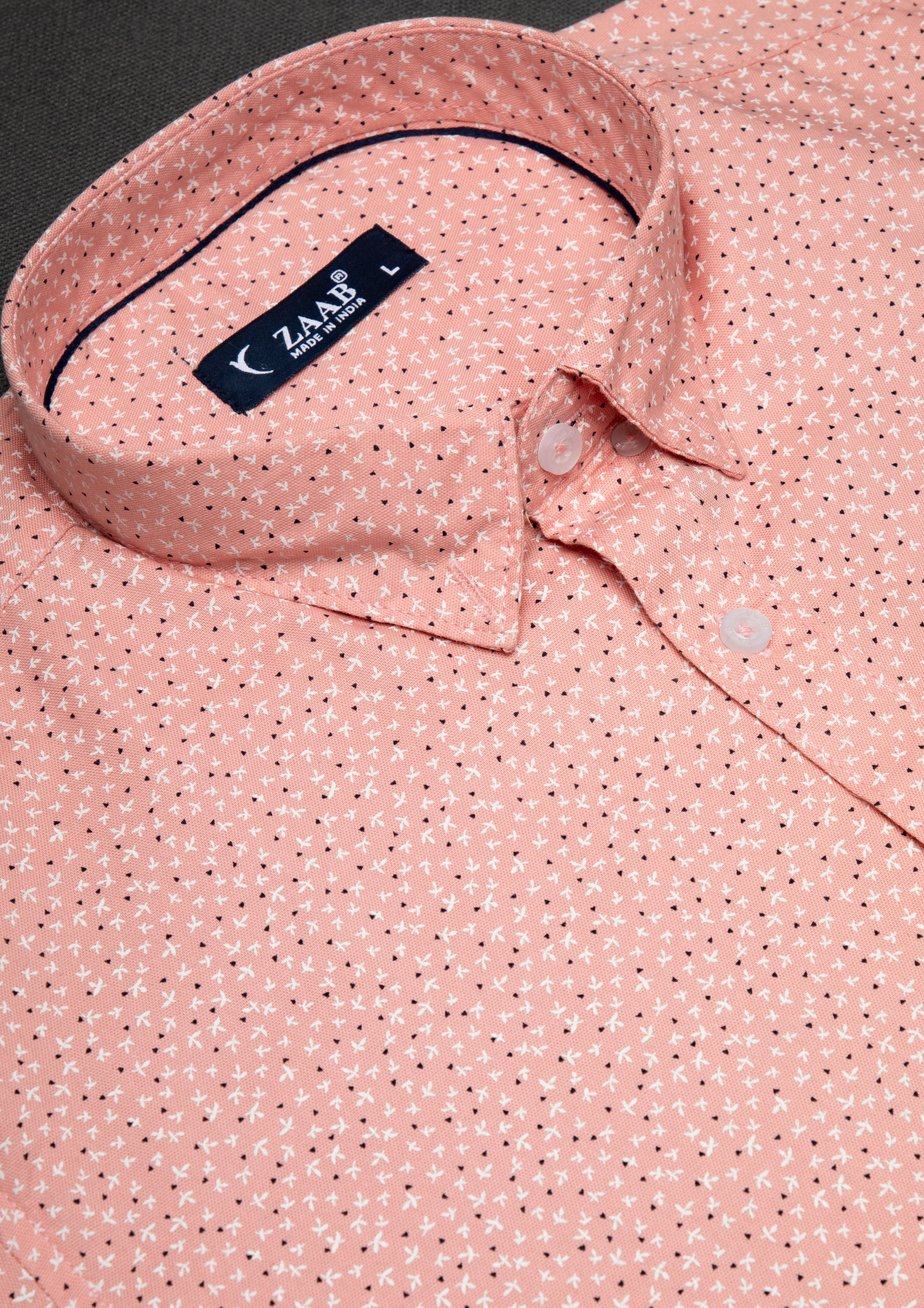 Men's Taffy Pink Printed Shirt