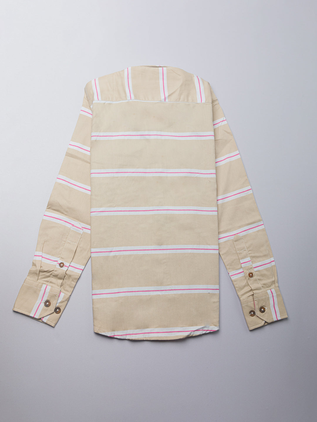 Kid's T-Shirt With Attached Beige Stripes Shirts