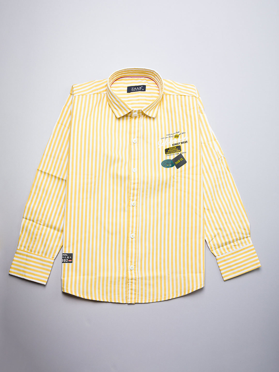 Kid's Lemon Yellow Candy Stripes Shirt