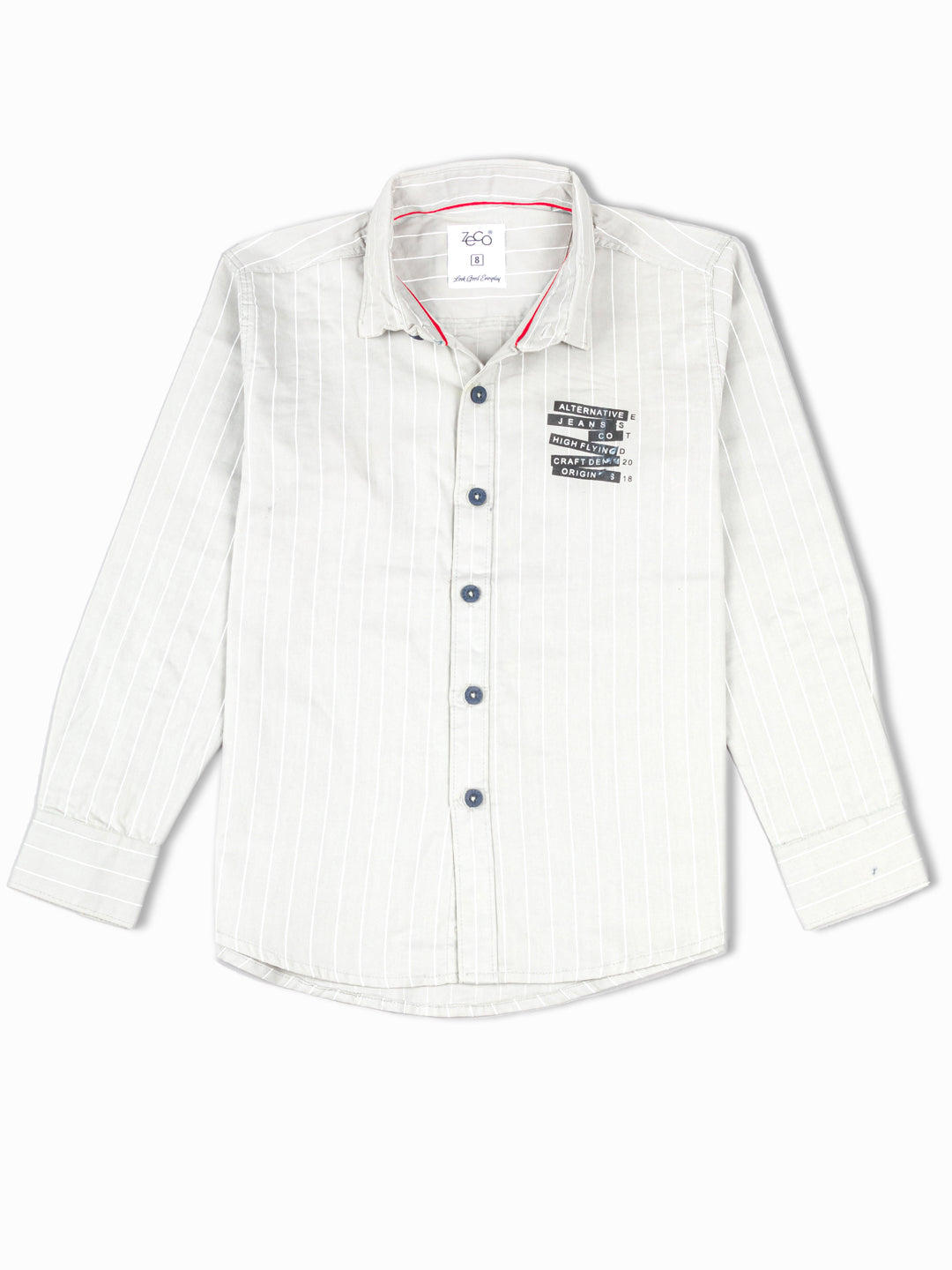 Kid's Harbor Gray Pin Stripes Shirt