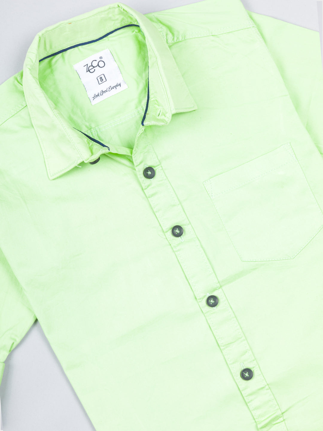 Kid's Solid Mint Green Shirt