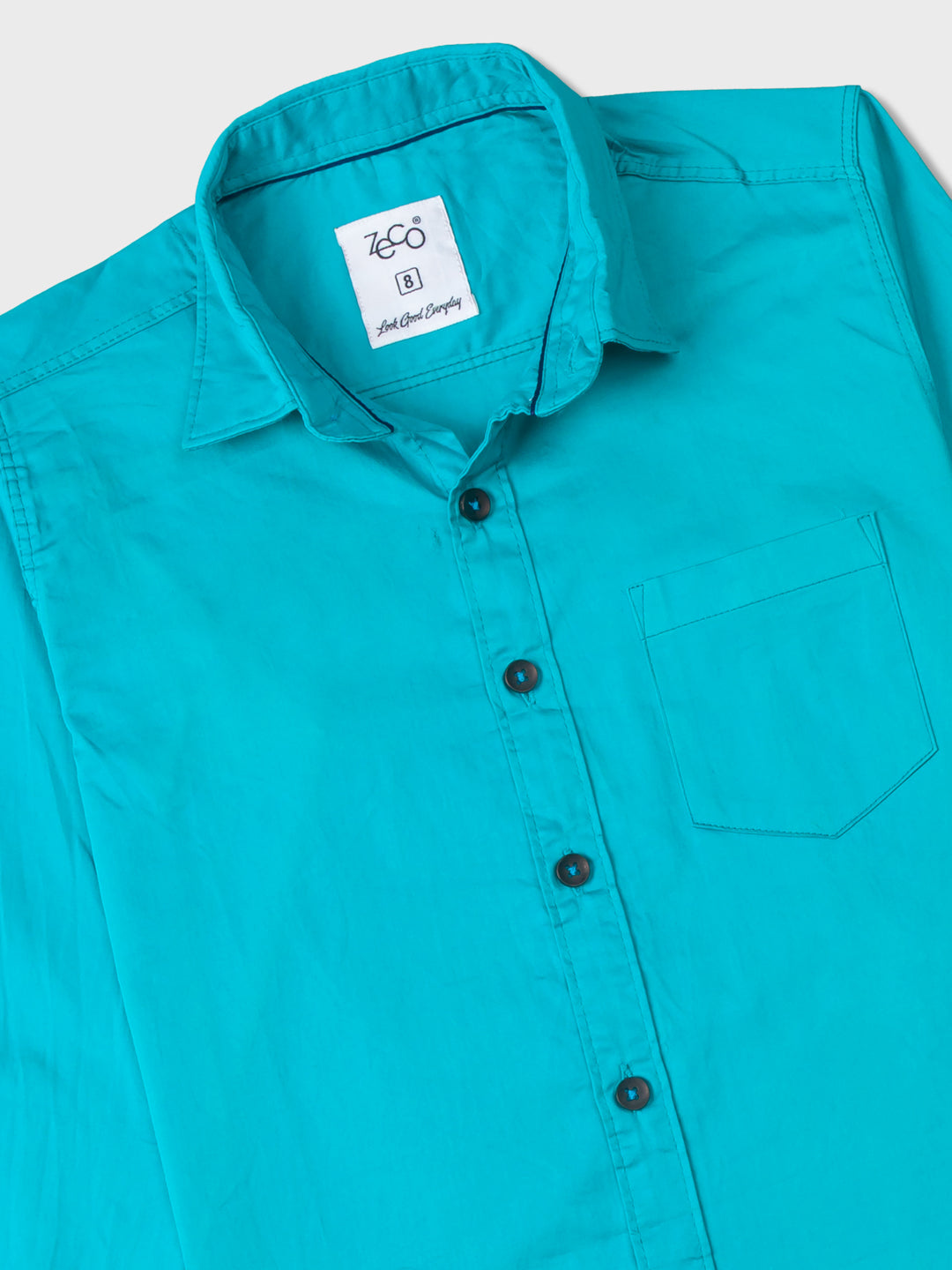 Kid's Solid Turquoise Shirt